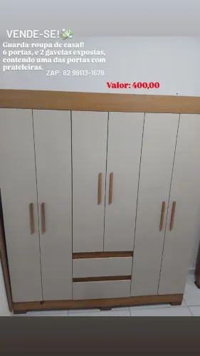 Guarda- roupa de casal 6 porta e 2 gaveta