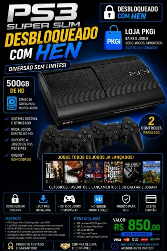 Ps3 super slim desbloqueado