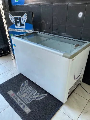 FREZER HORIZONTAL EXPOSITOR 2 PORTAS VIDRO 500 LITROS
