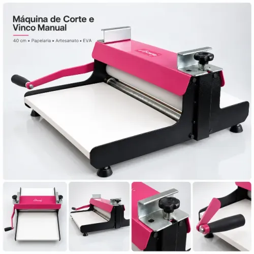 Máquina Corte E Vinco Manual 40cm Papelaria Artesanato Eva