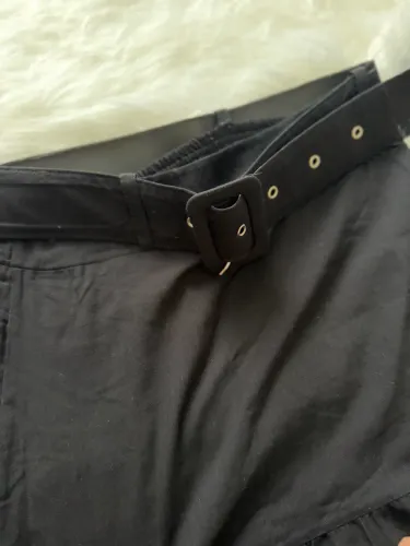Saia longa com cinto preta TAM G (40)