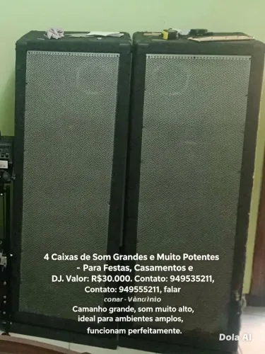 4 caixas de som potentes