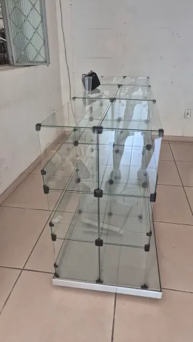 Balcão mostruario de vidro duplo ( estante, nicho ... )