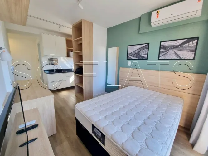 Studio disponível para locação na região Central de SP totalmente mobiliado contendo 24m² 