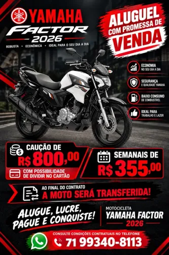 VENHA CONQUISTAR - YAMAHA FACTOR 150 2026