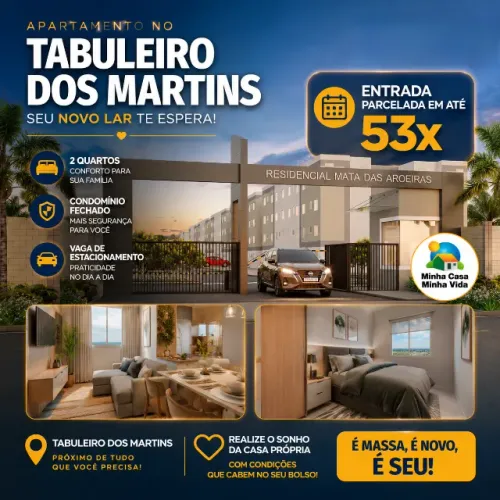 Sua excelente localização no proximo Tabuleiro do Martins aliado a dois quarto