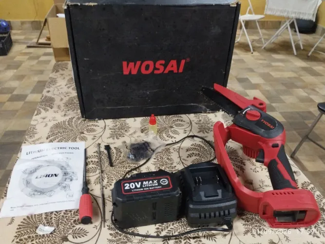 Moto serra portátil wosai a bateria