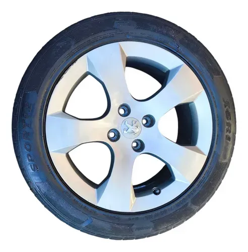 Roda Aro 17 C/pneu Peugeot 3008 2012 2013 A 2015 C/detalhe Prata