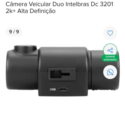 Câmera Veicular Duo Intelbras Dc 3201 2k+ Alta Definição.