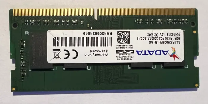 MEMORIA NOTEBOOK 8Gb Ddr4 - 3200Mhz ADATA