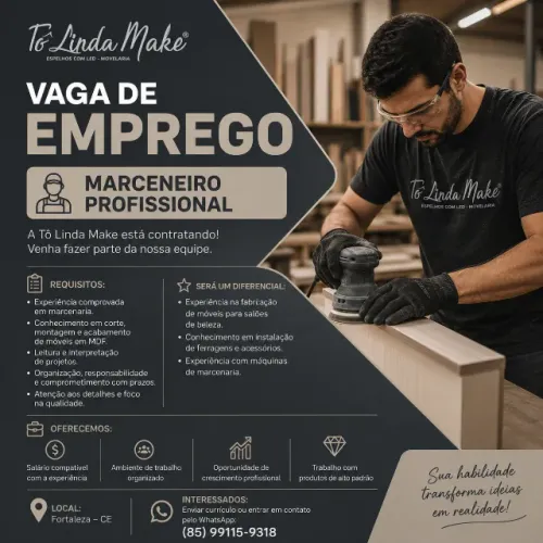 Vaga de Emprego - Marceneiro Profissional