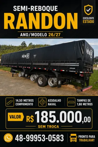 Carreta 4 eixo Graneleira randon 26/27 14,50