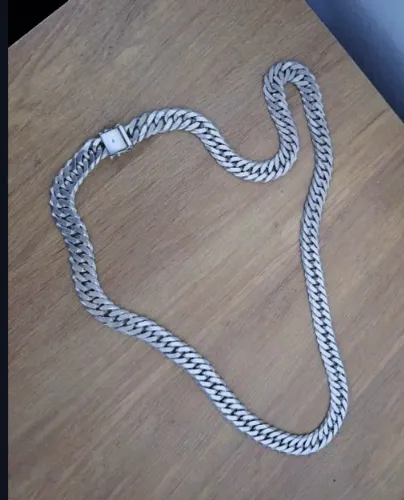 Corrente de prata elo duplo