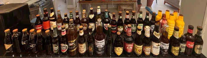 Coleção de cerveja antigas