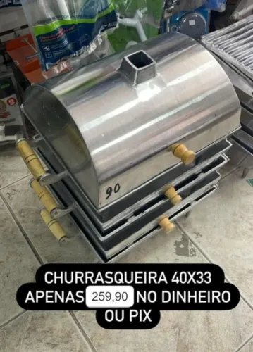 churrasqueira a bafo aluminio fundido