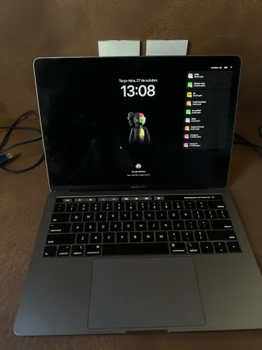 MacBook Pro 13 2019 Touch Bar Touch ID 256GB Cinza Espacial Retina Bateria 89%