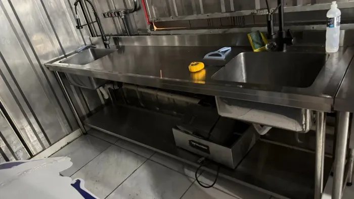 Bancada Pia dupla inox 304
