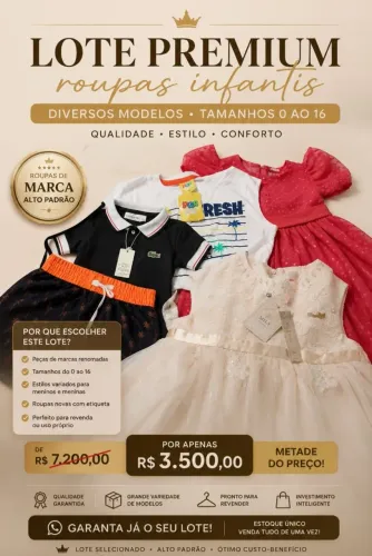 Vende-se lote de roupas infantis  novas com etiquetas menina e menino de 0 a 16 anos  