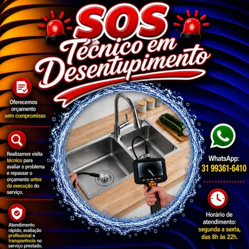 SOS técnica em desentupimento 