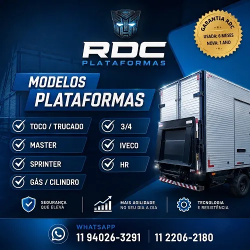 PLATAFORMAS ELEVATÓRIAS ELETRO HIDRÁULICAS PARA CAMINHÕES