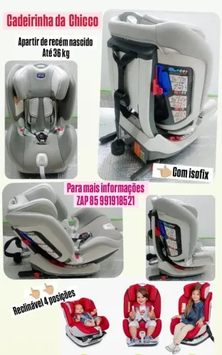Cadeirinha de carro da Chicco com isofix 