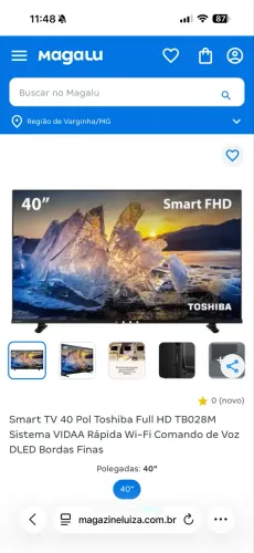 TV 40 smart Toshiba lacrada