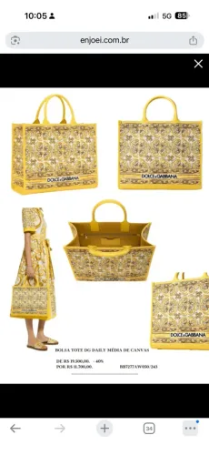 bolsa tote dolce & gabbana dg daily média