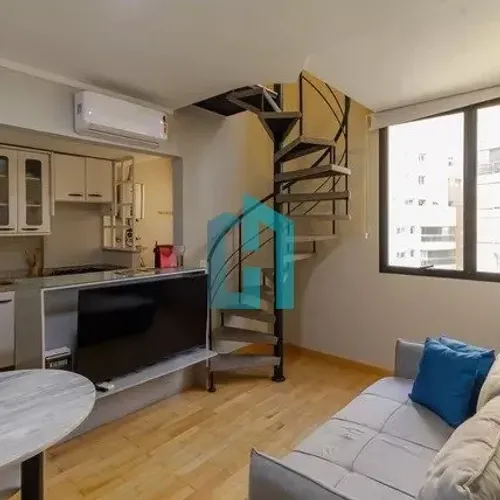 Apartamento mobiliado à venda na Vila Olímpia, com 1 dormitório e 1 vaga de garagem