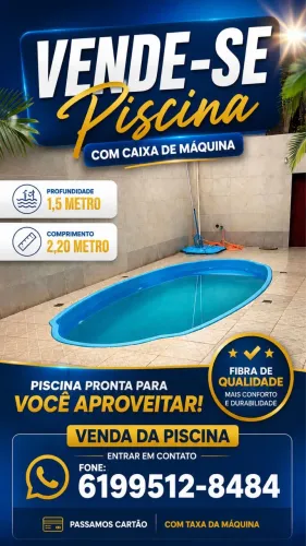 Vendo piscina com casa de máquinas