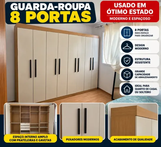 Guarda-roupa 8 portas