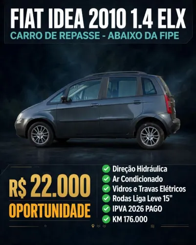 Fiat Idea ELX 1.4 MPI Fire Flex 8V 5P 2010