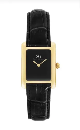 Relógio Saint Germain Quadrado Black Full Gold