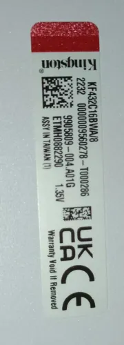 Memoria ram, 16gb (2x8) 3600