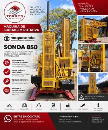 Sonda 850 Maquesonda - Sonda Rotativa - Mineração - Geotecnia