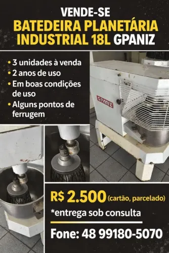 Batedeira Planetária Industrial 18L