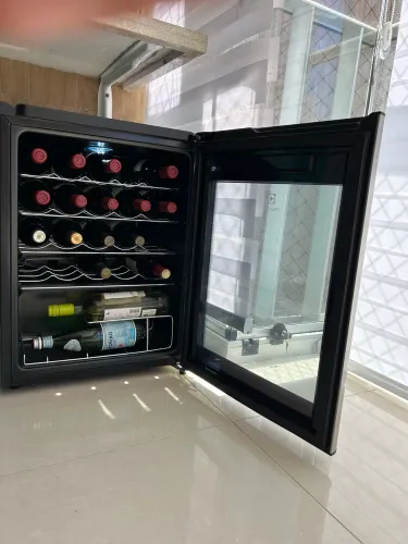 Adega Electrolux ACS24 Preta 24 Garrafas 127V + Transformador 220V