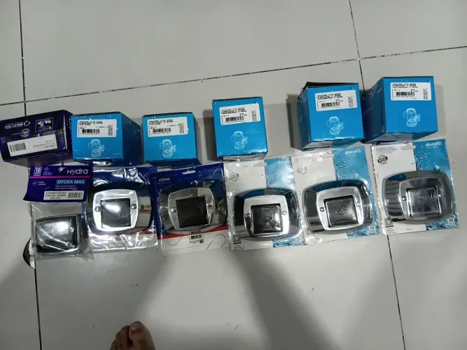 6 válvulas de descarga com acabamentos cromados