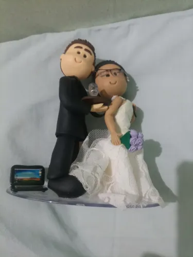 Topo de bolo noivos