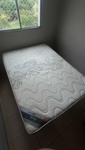 CAMA DE CASAL COM COLCHÃO ORTOBOM + BAÚ 