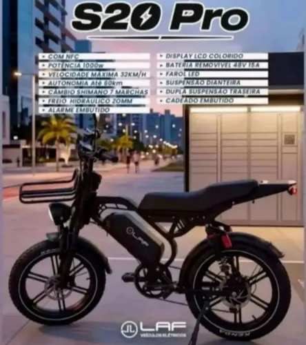 Bike elétrica LAF S20 PRO NFC LANÇAMENTO 2026
