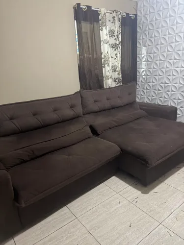 Sofá retrátil e reclinável 3 metros