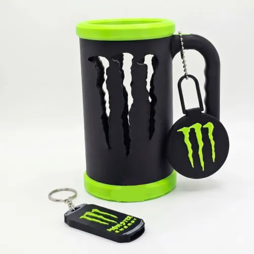 Porta latas Monster (kit com tampa + abridor)