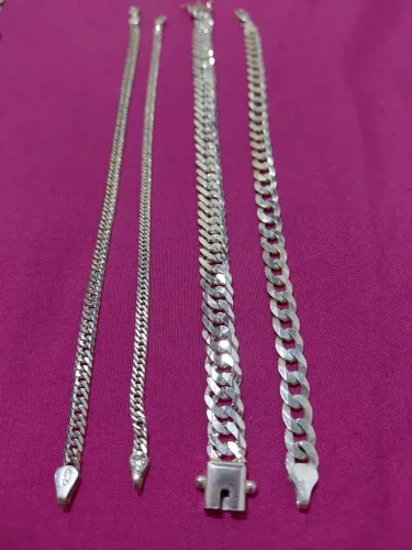 4 pulseira de prata por 500