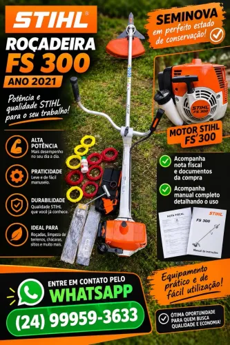 Roçadeira FS 300 ano 2021
