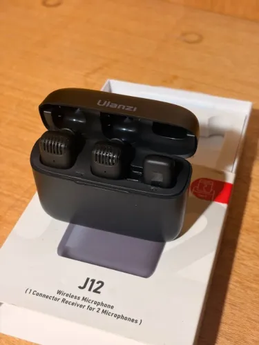 Ulanzi J12 Microfones Sem Fio Preto Tipo C Lapela