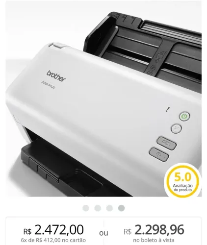 Scaner Brother ADS 3100 Portátil conexão USB