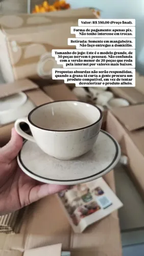 Aparelho de jantar conjunto de louças completo 30 peças Oxford unni brisa 