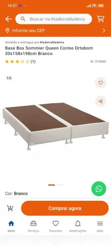Box cama Queen branco Ortobom