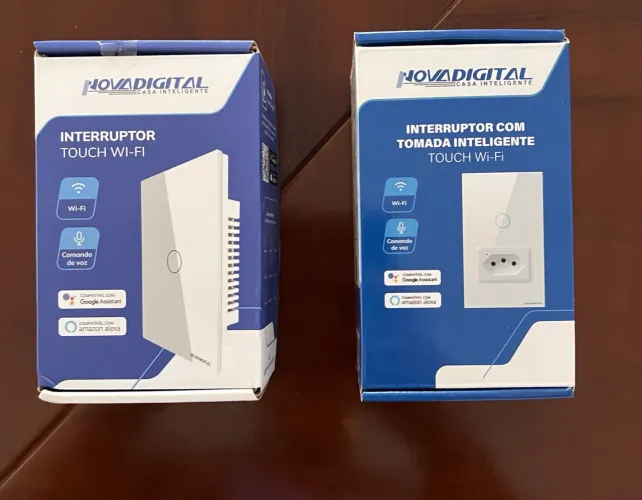 Interruptor Normal e com tomada inteligente Nova Digital