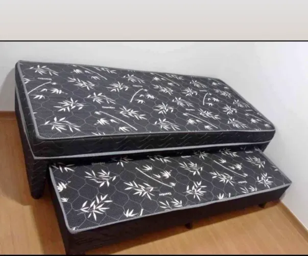 Cama box solteiro com auxiliar